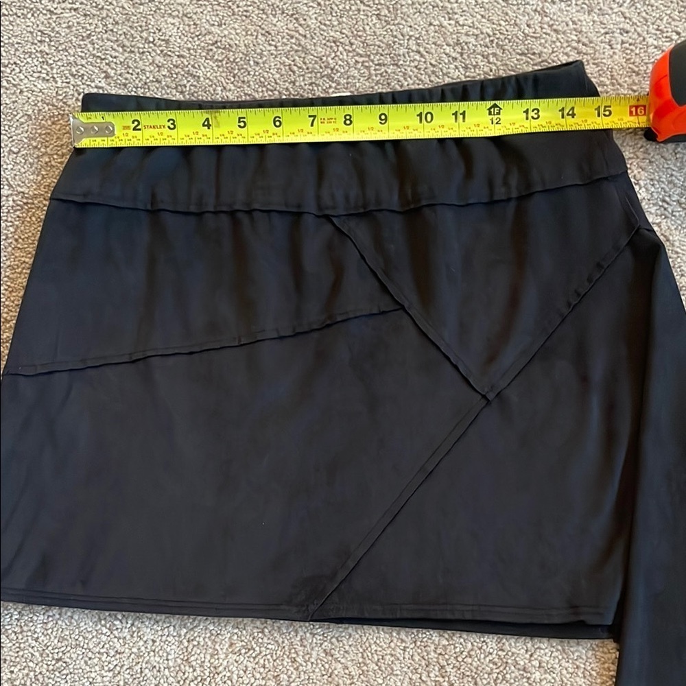 Free People Black Asymmetrical Wrap Mini Skirt - Picture 7 of 8